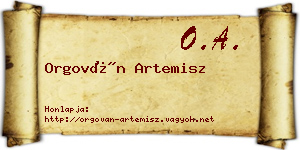 Orgován Artemisz névjegykártya